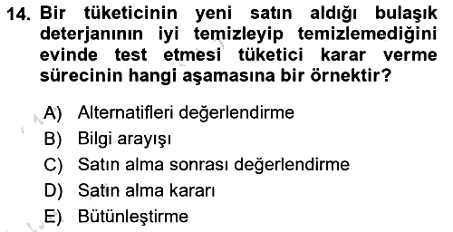Psikoloji 2018-2019 3 Ders Sınavı - 14. soru