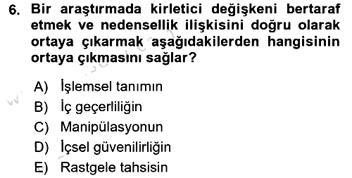 Psikoloji 2017-2018 Ara Sınav - 6. soru