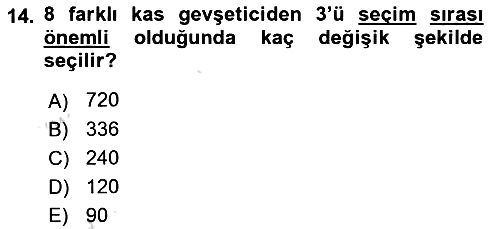 Sağlık Alanında İstatistik 2023-2024 Ara Sınav - 14. soru