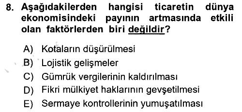 Sağlık Ekonomisi 2018-2019 3 Ders Sınavı - 8. soru