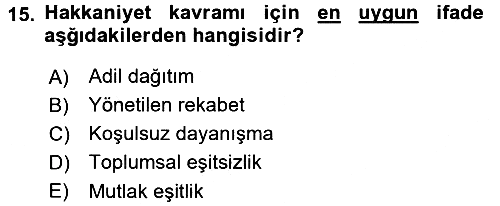 Sağlık Ekonomisi 2017-2018 Ara Sınav - 15. soru