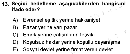 Sağlık Ekonomisi 2019-2020 Ara Sınav - 13. soru
