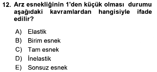 Sağlık Ekonomisi 2022-2023 Ara Sınav - 12. soru