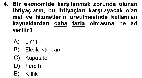 Sağlık Ekonomisi 2023-2024 Ara Sınav - 4. soru