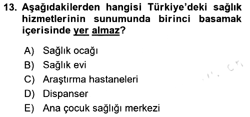 Sağlık Ekonomisi 2024-2025 Ara Sınav - 13. soru