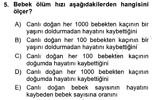 Sağlık Ekonomisi 2025-2026 Ara Sınav - 5. soru