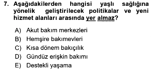 Sağlık Ekonomisi 2017-2018 Dönem Sonu Sınavı - 7. soru