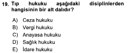 Sağlık Ekonomisi 2019-2020 Dönem Sonu Sınavı - 19. soru