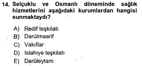 Sağlık Ekonomisi 2021-2022 Dönem Sonu Sınavı - 14. soru
