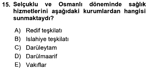 Sağlık Ekonomisi 2022-2023 Dönem Sonu Sınavı - 15. soru