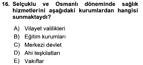 Sağlık Ekonomisi 2024-2025 Dönem Sonu Sınavı - 16. soru