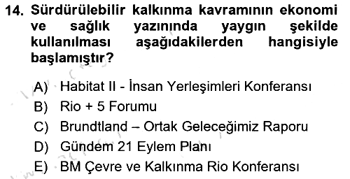 Sağlık Ekonomisi 2019-2020 Yaz Okulu Sınavı - 14. soru