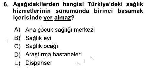 Sağlık Ekonomisi 2022-2023 Yaz Okulu Sınavı - 6. soru