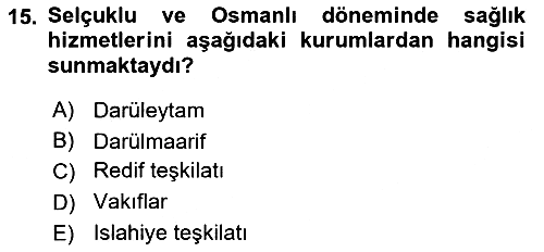 Sağlık Ekonomisi 2023-2024 Yaz Okulu Sınavı - 15. soru