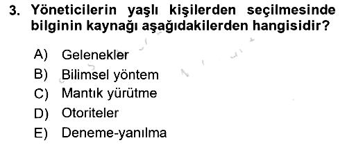 Sağlık Hizmetlerinde Araştırma Ve Değerlendirme 2020-2021 Yaz Okulu Sınavı - 3. soru