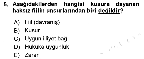 Sağlık Hukuku 2018-2019 3 Ders Sınavı - 5. soru