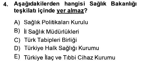 Sağlık Hukuku 2013-2014 Ara Sınav - 4. soru