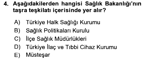 Sağlık Hukuku 2015-2016 Ara Sınav - 4. soru