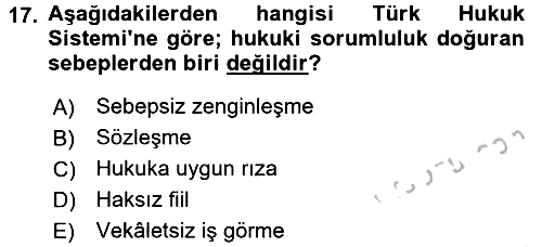 Sağlık Hukuku 2016-2017 Ara Sınav - 17. soru