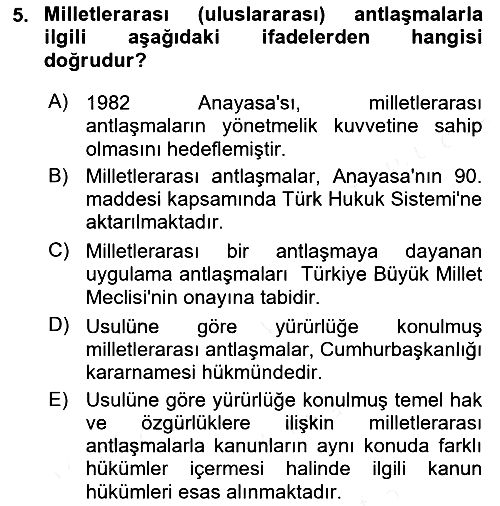 Sağlık Hukuku 2018-2019 Ara Sınav - 5. soru