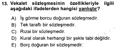 Sağlık Hukuku 2021-2022 Ara Sınav - 13. soru