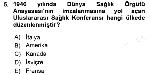 Sağlık Hukuku 2025-2026 Ara Sınav - 5. soru