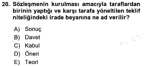 Sağlık Hukuku 2025-2026 Ara Sınav - 20. soru