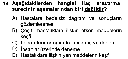 Sağlık Hukuku 2012-2013 Dönem Sonu Sınavı - 19. soru
