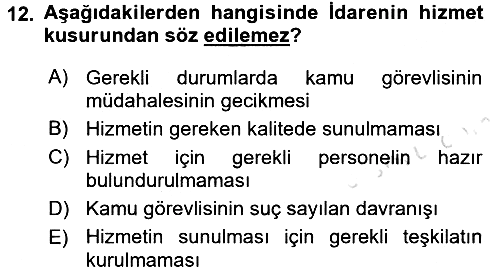 Sağlık Hukuku 2015-2016 Dönem Sonu Sınavı - 12. soru