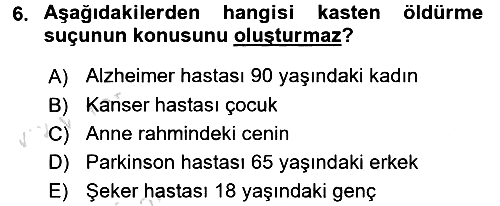 Sağlık Hukuku 2016-2017 Dönem Sonu Sınavı - 6. soru