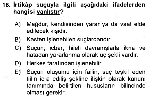 Sağlık Hukuku 2017-2018 Dönem Sonu Sınavı - 16. soru