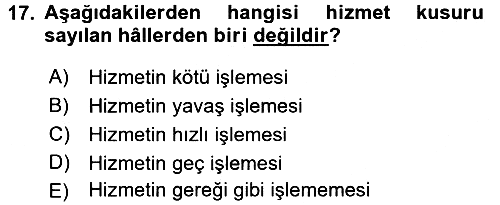 Sağlık Hukuku 2017-2018 Dönem Sonu Sınavı - 17. soru