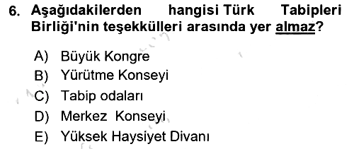 Sağlık Hukuku 2021-2022 Dönem Sonu Sınavı - 6. soru