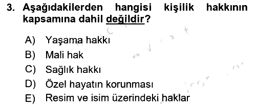Sağlık Hukuku 2025-2026 Dönem Sonu Sınavı - 3. soru