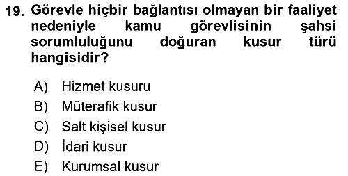 Sağlık Hukuku 2025-2026 Dönem Sonu Sınavı - 19. soru