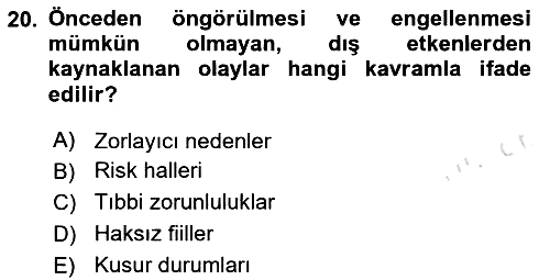 Sağlık Hukuku 2025-2026 Dönem Sonu Sınavı - 20. soru