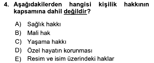 Sağlık Hukuku 2022-2023 Yaz Okulu Sınavı - 4. soru