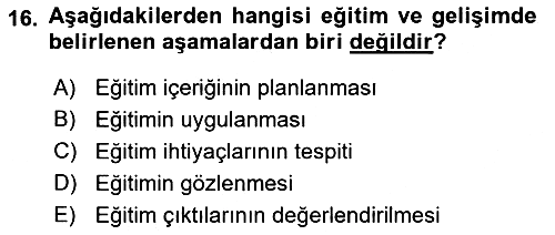Sağlık İşletmeciliği 2023-2024 Ara Sınav - 16. soru