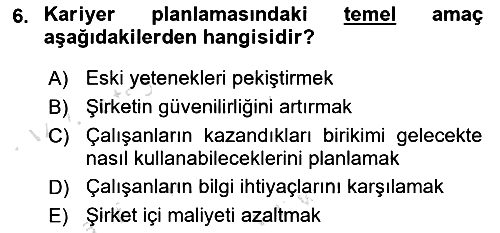 Sağlık İşletmeciliği 2023-2024 Dönem Sonu Sınavı - 6. soru