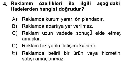 Sağlık İşletmeciliği - 2 2023-2024 Ara Sınav - 4. soru