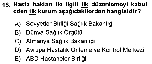 Sağlık İşletmeciliği - 2 2023-2024 Ara Sınav - 15. soru