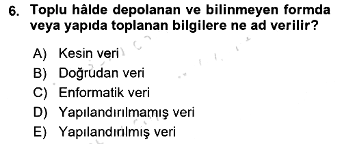 Sağlık İşletmeciliği - 2 2024-2025 Ara Sınav - 6. soru