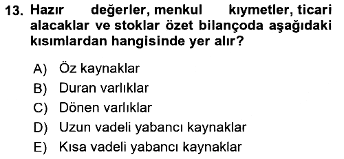 Sağlık İşletmeciliği - 2 2024-2025 Dönem Sonu Sınavı - 13. soru