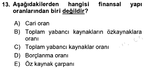 Sağlık İşletmeciliği - 2 2025-2026 Dönem Sonu Sınavı - 13. soru