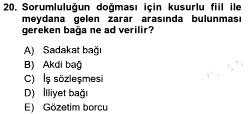 Sağlık İşletmeciliği - 2 2025-2026 Dönem Sonu Sınavı - 20. soru