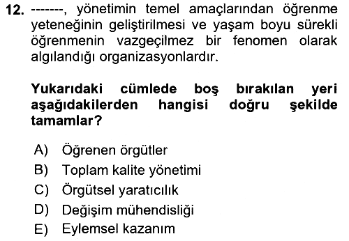 Sağlık İşletmeciliği - 2 2022-2023 Yaz Okulu Sınavı - 12. soru