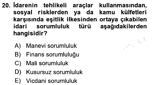 Sağlık İşletmeciliği - 2 2023-2024 Yaz Okulu Sınavı - 20. soru