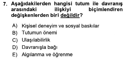 Sağlık İşletmelerinde Davranış 2021-2022 Ara Sınav - 7. soru
