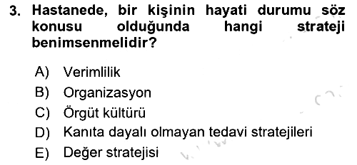 Sağlık İşletmelerinde Davranış 2023-2024 Ara Sınav - 3. soru