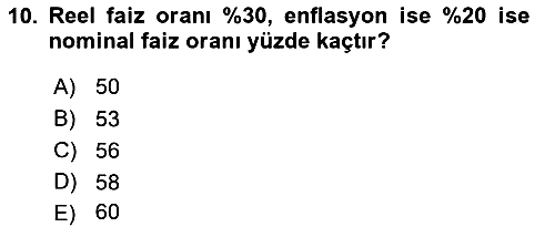 Sağlık İşletmelerinde Finansal Yönetim 2021-2022 Ara Sınav - 10. soru